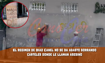 Acólitos del régimen borran cartel contra el dictador Miguel Díaz-Canel