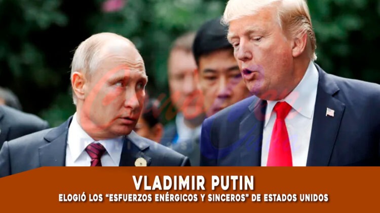 Vladimir Putin elogia los esfuerzos de Estados Unidos para finalizar la guerra con Ucrania
