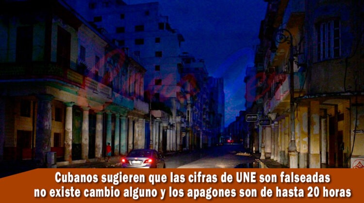 apagones en Cuba con cifras falsas