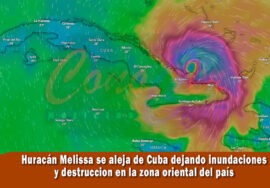 Huracán Melissa se aleja del oriente cubano