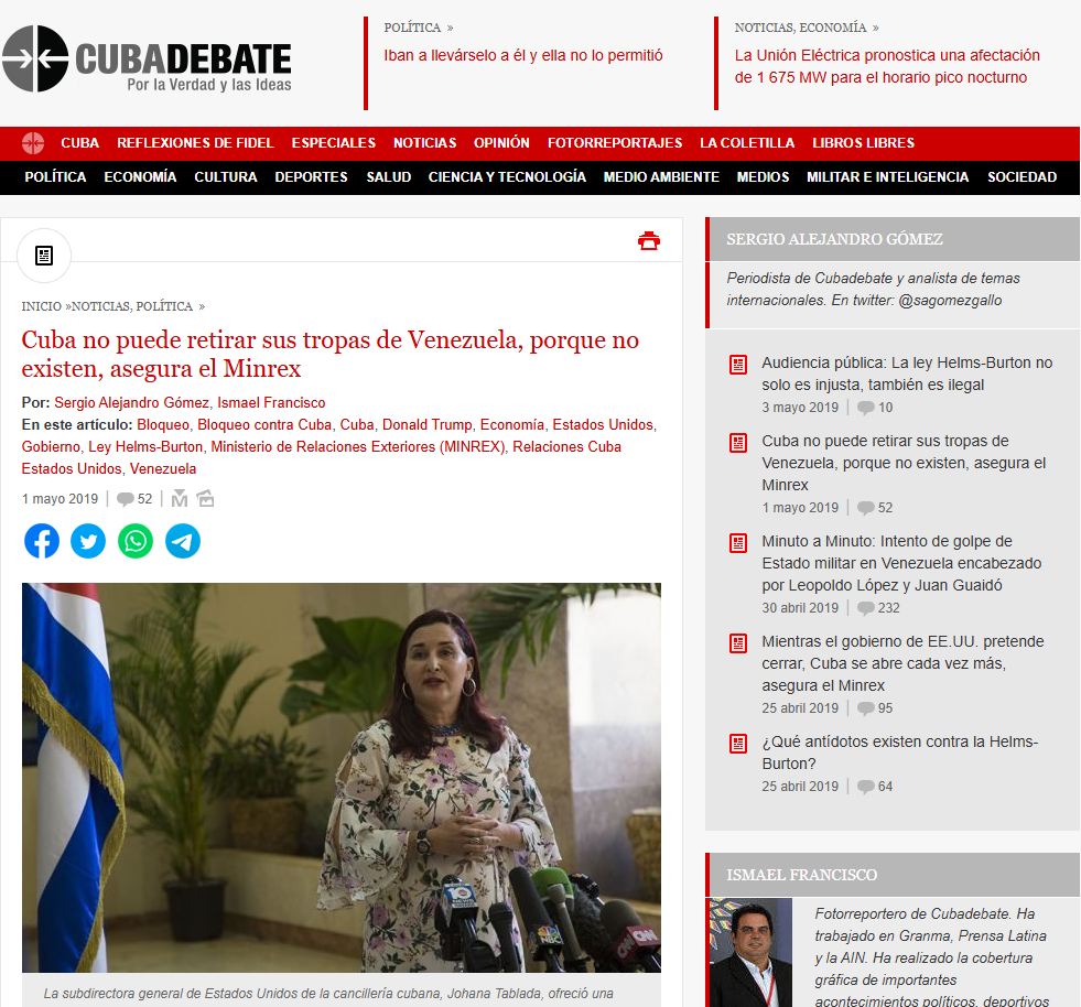 Mentiras de la dictadura cubana