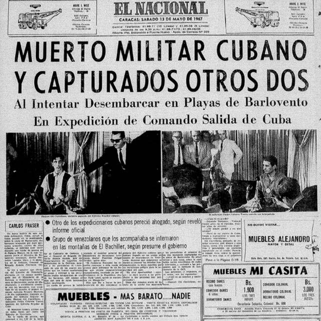 Recorte de periódico sobre la invasión de Cuba a Panamá