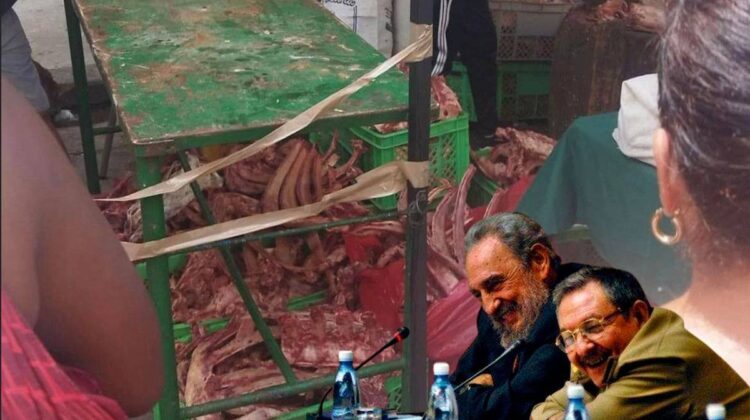 Al pueblo de Cuba le venden huesos de res sion carne mientras la cúpula celebra cumpleaños de Raúl Castro