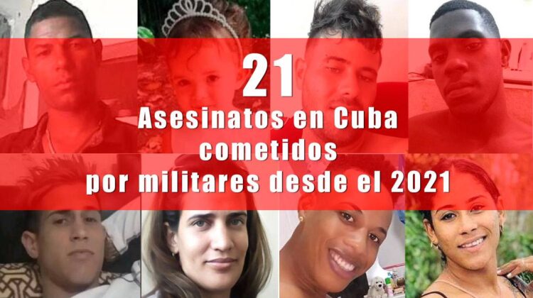 Reporte de Archivo Cuba muestra como 21 cubanos fueron asesinados por militares castristas desde el 2021 en Cuba