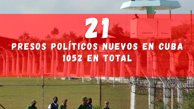 informe de Prisoners Defenders de septiembre registra 21 presos políticos nuevos en Cuba