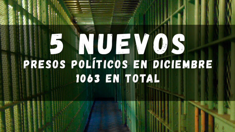 5 nuevos presos políticos en Cuba en diciembre del 2023