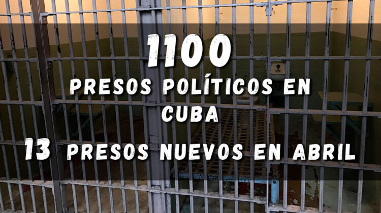 13 nuevos presos políticos en abril del 2024 en Cuba