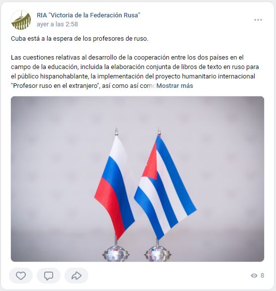 acuerdo entre Rusia y Cuba para traer profesores rusos