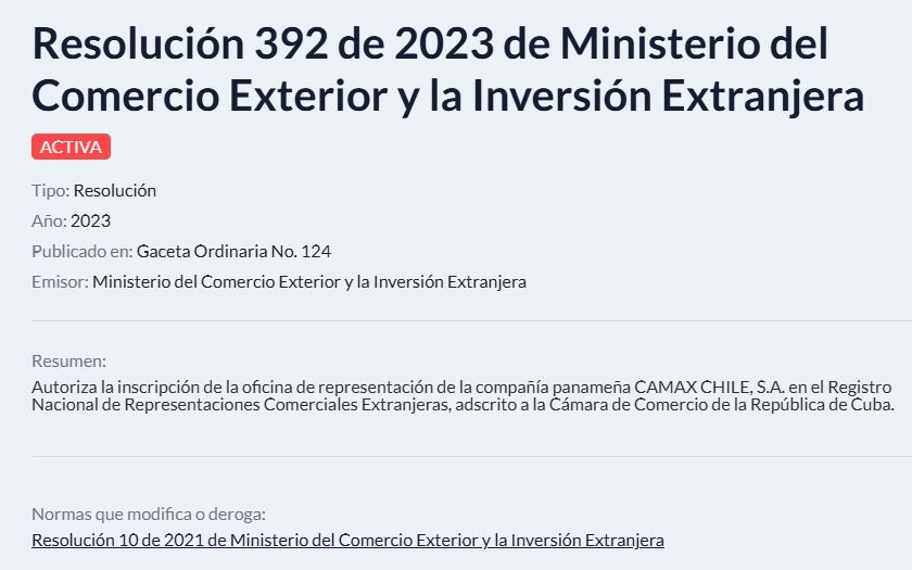 Resolución 392 de 2023 de Ministerio del Comercio Exterior