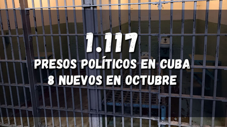 Prisoners Defenders contabilizó 1.117 presos políticos en Cuba en octubre