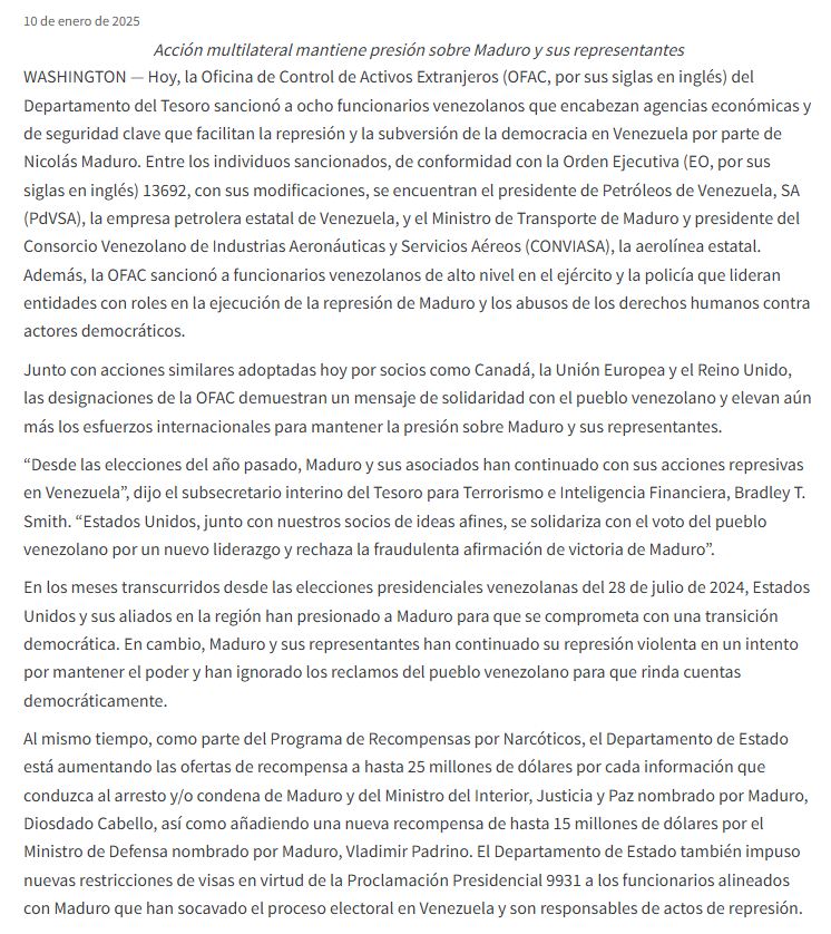 Aumenta recompensa por la captura de Diosdado Cabello y Nicolás Maduro