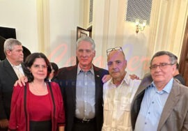 Carlos Lazo con dictador Miguel Díaz-Canel