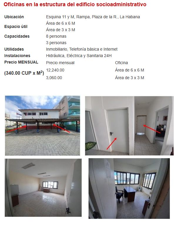 oficinas alquiladas por el régimen de Cuba