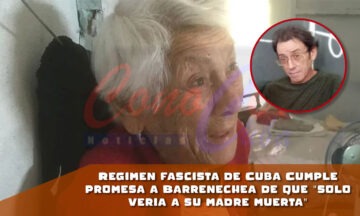Barrenechea solo puede despedirse de su madre ya muerta