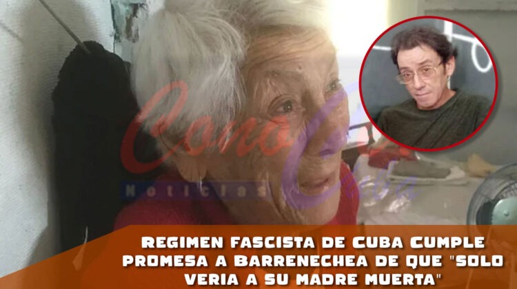 Barrenechea solo puede despedirse de su madre ya muerta