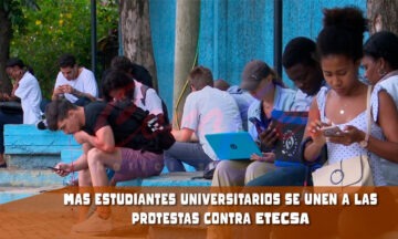 estudiantes protestan contra el tarifazo de ETECSA