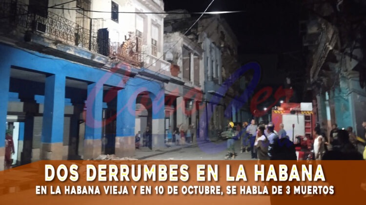 Dos derrumbes en La Habana este viernes