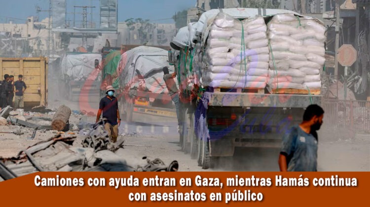 Gaza recibe ayuda humanitaria mientras Hamás ejecuta civiles