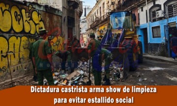 Show del régimen de Cuba de limpieza en La Habana