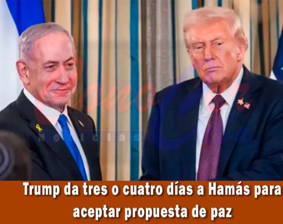 Trump da tres o cuatro días a Hamás para que acepte plan de paz