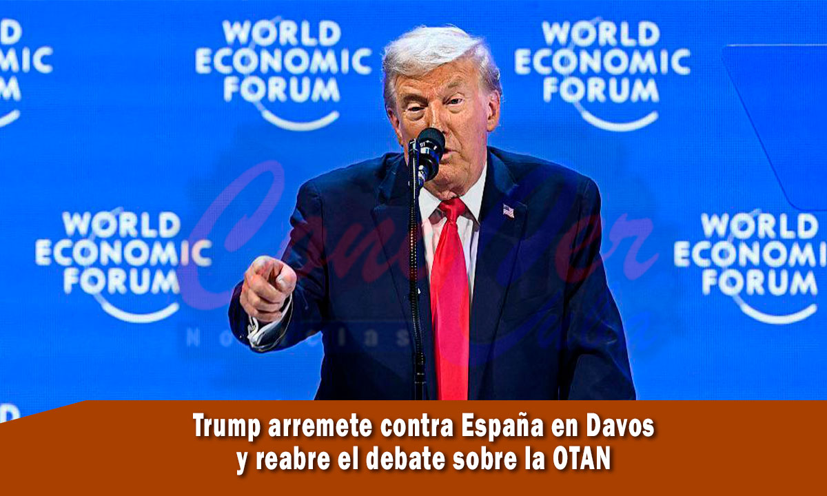 Trump arremete contra España en Davos