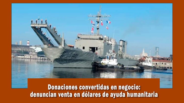 Donaciones de México a Cuba son vendidas por dólares