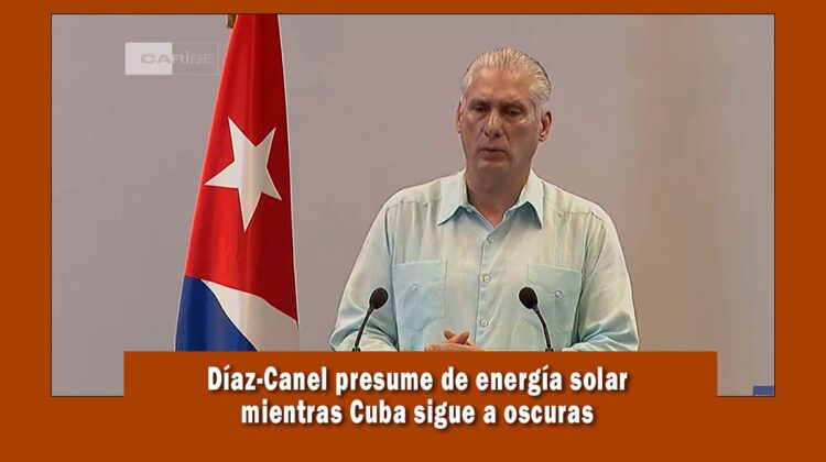 Díaz-Canel presume de energía solar mientras Cuba está a oscuras