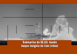 submarino de EE.UU. hunde buque insignia de Irán
