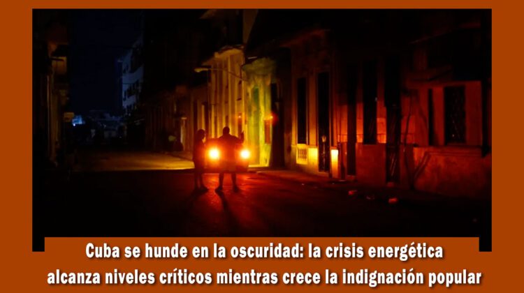 Cuba en oscuridad total este lunes