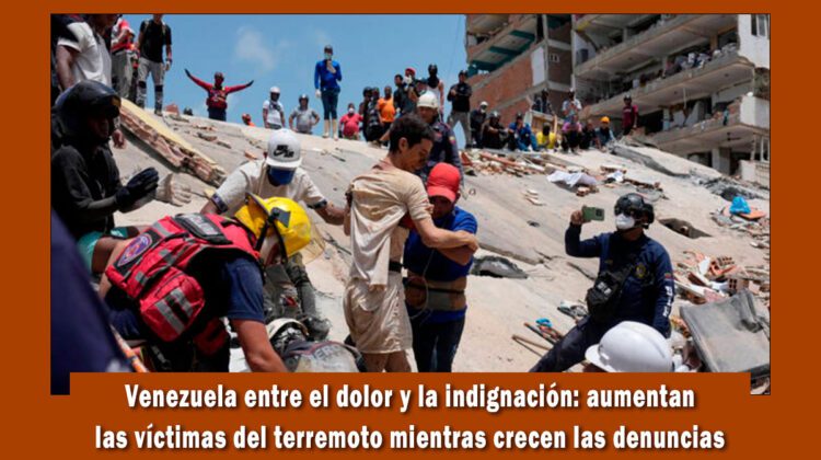aumentan los fallecidos en Venezuela tras el terremoto
