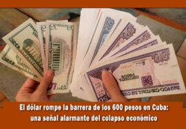 Dólar americano supera los 600 pesos en Cuba