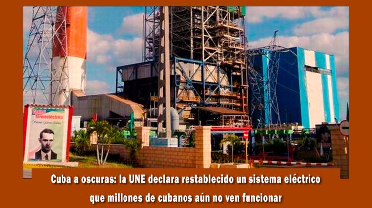 Régimen de Cuba anuncia que se restablece el SEN pero Los cubanos siguen a oscuras