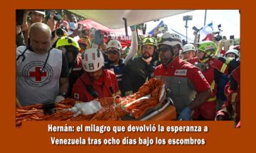 Rescatistas logran sacar a Hernán Gil con vida de debajo de los escombros