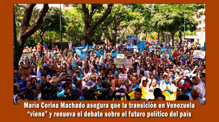 María Corina Machado asegura una transición en Venezuela