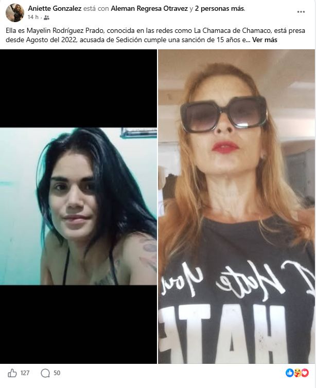 Denuncia sobre la violación de los derechos de la presa política Mayelin Rodrigues 