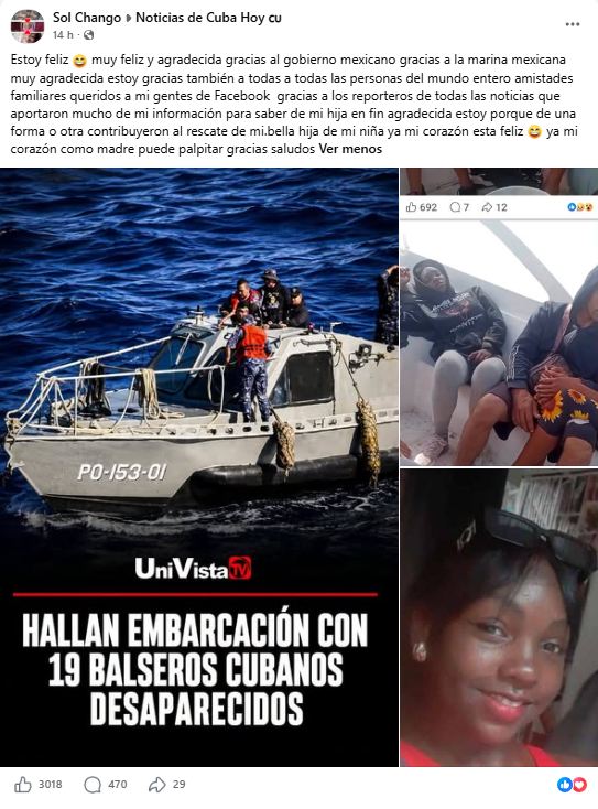 madre cubana siente alivio al saber que su hija está viva