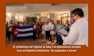 Régimen de cuba recibe a diplomaticos cubanos expulsados de dominicana como héroes