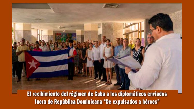 Régimen de cuba recibe a diplomaticos cubanos expulsados de dominicana como héroes