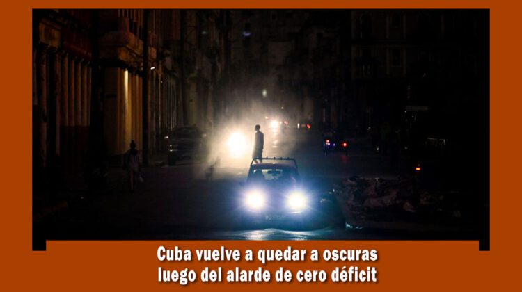 Cuba se queda a oscuras nuevamente