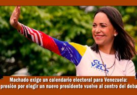 María Corina machado exige elecciones libres en Venezuela