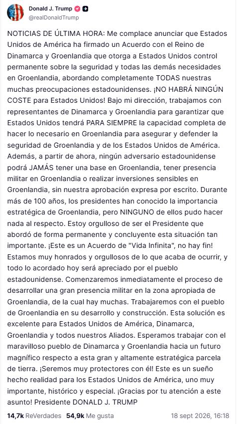 Acuerdo de Trump con Dinamarca