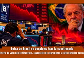 Bolsa de Brasil sufre desplome tras la victoria de Lula da silva