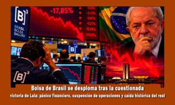 Bolsa de Brasil sufre desplome tras la victoria de Lula da silva