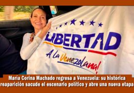 María Corina Machado ya se encuentra en Venezuela