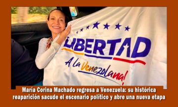 María Corina Machado ya se encuentra en Venezuela