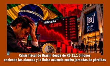 Crisis fiscal en Brasil, la bolsa se desploma