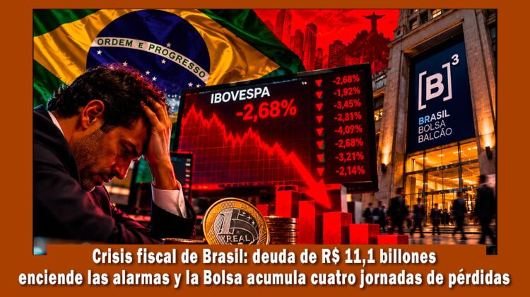 Crisis fiscal en Brasil, la bolsa se desploma