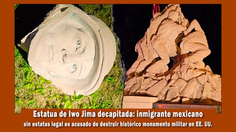 Estatua de Iwo Jima decapitada